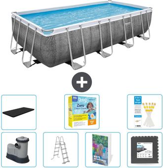 Bestway Piscina Bestway Power Steel Rectangular - 549x274x122 Cm - 8-piezas S607