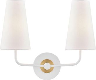 Hudson Valley Lighting Hudson Valley - Merri 2 Light Wall Sconce White with Off White Shade