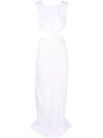 Alberta Ferretti cut-out long dress - women - Viscose - 44 - White