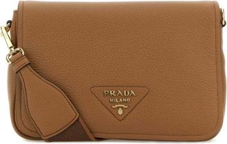 Prada Caramel Logo Small Shoulder Bag