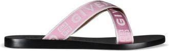 Givenchy 4G Gekruiste Leren Sandalen - Dames - Sandalen - Roze - 36 EU - Leer - Schoenen