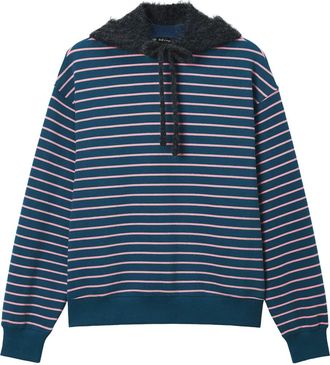 Tout &agrave; Coup Gestreepte sweater - Blauw