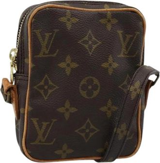Louis Vuitton Pre-owned Monogram Canvas Shoulder Bag - Dames - Vintage Schoudertas - Bruin - ONE Size - Leer - Vintage