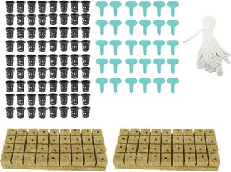 OEM Juego De 72 Cubos De Lana De Roca De 2,5 Cm Con Macetas De Malla De 5,1 Cm Para Sistemas De Cultivo Hidrop&oacute;nico. Buena Absorci&oacute;n De Agua