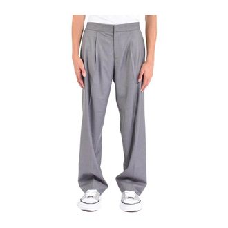 BONSAI Wide Trousers, male, Gray, XL, Loose Fit Wide Leg Trousers