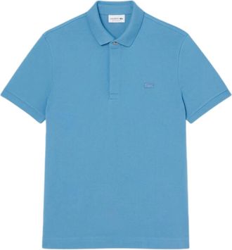 Lacoste Paris Stretch Piqu&eacute; Polo - Heren - Polos - Blauw - M - Katoen - Tops
