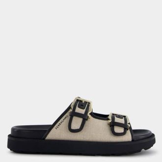 Ferragamo Tena Double-Strap Sandals, Size 7 C