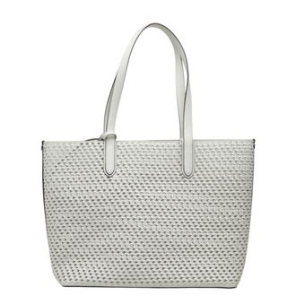 Michael Kors White Leather Pouch Shoulder Bag Tote Bag (Pre-Owned)