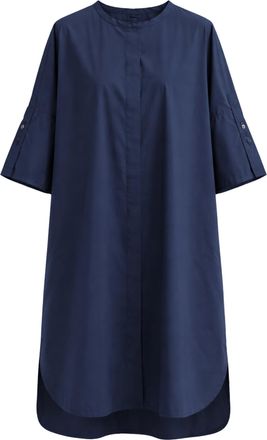 Pomandere Womens Long Cotton Dress Navy