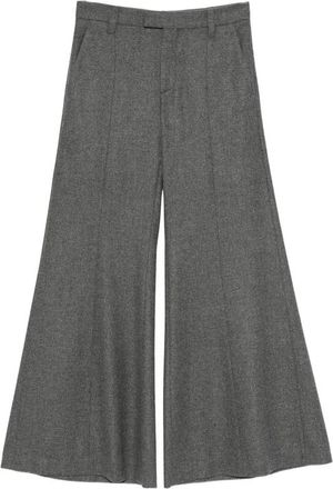 Brunello Cucinelli Pressed-crease Wide-leg Wool Trousers