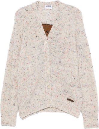 Moschino Teddy Bear Motif Boucl&eacute; Knit Sweater - Beige