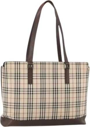 Burberry Pre-owned Tote Bags, female, Beige, Size: ONE SIZE Pre-owned Vintage Tote Bag