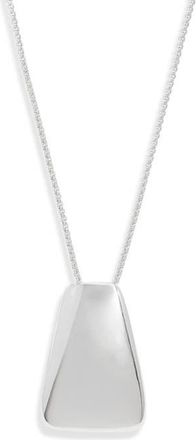 Open Edit Box Chain Pendant Necklace in Silver at Nordstrom