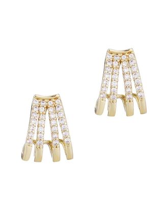Adornia Adornia 14K Plated Cz Ear Wrap Huggie Earrings