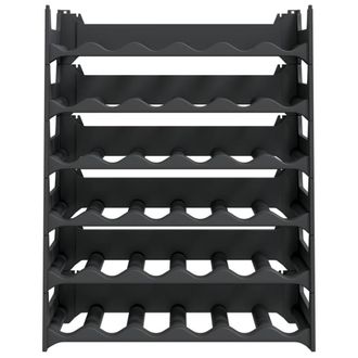 Berkfield Home Stable Wine Rack for 36 Bottles PP Stackable in Black