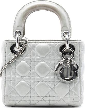 Dior Pre-owned Dior Mini Iridescent Lambskin Cannage Lady Ladies 3LB9PKH4Z0UYDQ1F