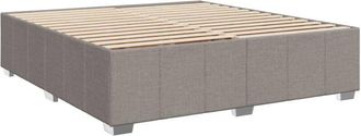 vidaXL Cama Sin Colch&oacute;n Tela Gris Taupe 180x200 Cm Vidaxl