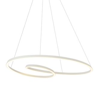 QAZQA Qazqa L&aacute;mpara Colgante Escandinava Beige De 110 Cm Con Led