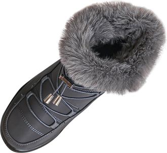 Generic Womens Snow Boots Comfortable Cosy Ladies Winter Booties Stylish Faux Fur Lined Low Wedge Heel Side Zipper Classic Warm Ankle Walking Boots Outdoor