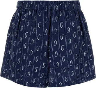 Tory Burch Womens Printed Satin Shorts 401