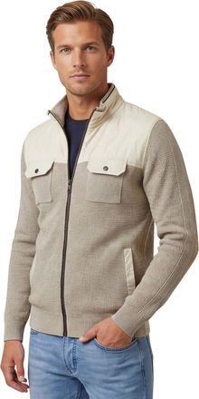 Casamoda Casa Moda vest beige met dubbele borstzak