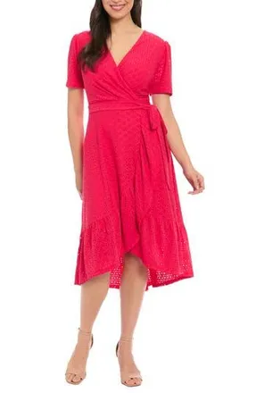 【国内即発】Dorothy Perkins☆Red ラップジャージードレス ダークレッド 演奏会ドレス・コンクールドレス・発表会にお薦め