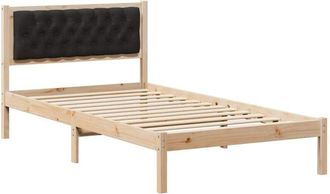 vidaXL Estructura De Cama Negro 100 X 200 Cm Madera De Pino Macizo Vidaxl
