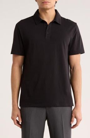 Vince Garment Dyed Cotton Polo in Washed Black at Nordstrom Rack, Size Xx-Large