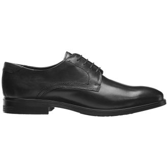 Ecco Ecco Melbourne Leather Mens Lace Up Shoes - Black Magnet - Size:UK 13.5-14