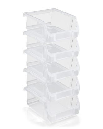 Sorbus Small Stackable Garage Storage Bins - Set Of 5