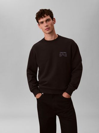 Calvin Klein Jeans Sweatshirt CALVIN KLEIN JEANS, Herren, Gr. XXL, schwarz, Sweatware, Obermaterial: 100% Baumwolle, unifarben, regular fit normal, Rundhals, eingesetzt 