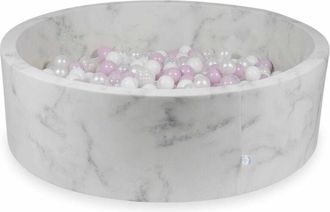 OEM Piscina Seca 130x40 M&aacute;rmol Con 700 Bolas: Rosa Claro Perla, Blanco, Transparente, Perla