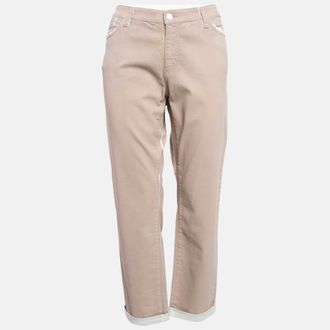 Emporio Armani Pink Denim Crop Jeans L Waist 34