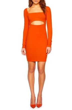 Susana Monaco Back Cutout Long Sleeve Minidress in Pumpkin at Nordstrom Rack, Size X-Large