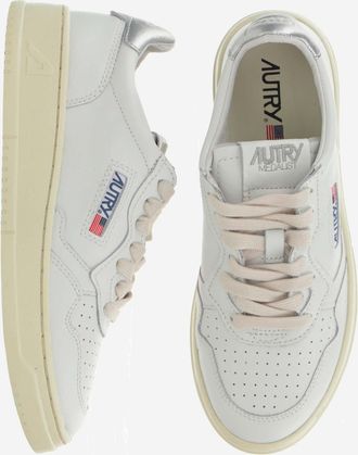 Autry Womens Sneakers Medalist Silver Leather Trainers