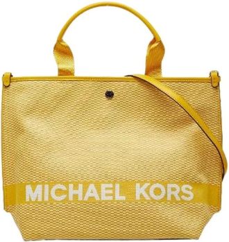 Michael Kors Pre-owned Tote Bags, female, Yellow, Size: ONE SIZE Pre-owned Canvas Tote Bag