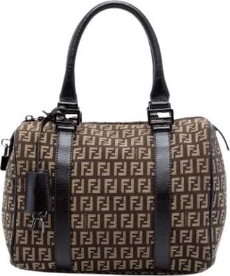 Fendi Pre-owned Handbags, female, Brown, Size: ONE SIZE Pre-owned Boston Bag