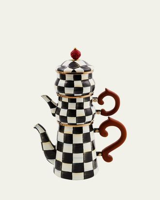 MacKenzie-Childs Courtly Check Stackable Coffee Set