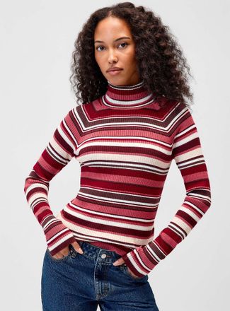 Twik Womens Assorted stripes turtleneck sweater