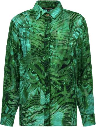 Roberto Cavalli Shirt - Dames - Overhemden - Groen - L - Overhemden