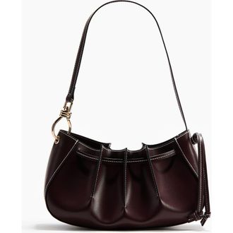 H&M Pleated Shoulder Bag in Dark Burgundy at Nordstrom