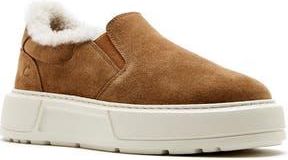 La Canadienne Valerie City Dry Genuine Shearling Lined Waterproof Slip-On Sneaker in Toffee Suede at Nordstrom Rack, Size 8.5