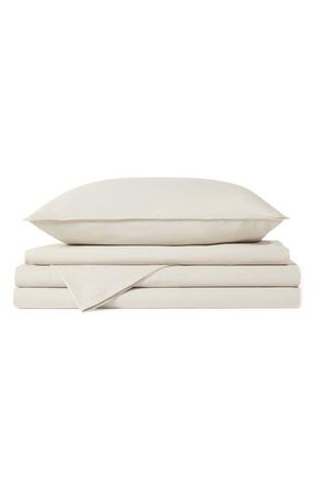 DKNY Vintage Washed Cotton Sheet Set in Khaki at Nordstrom, Size Queen