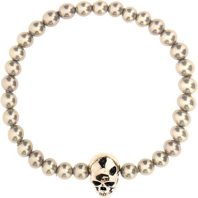 【送料&関税込】Alexander McQueen Skull Beaded Bracelet Alexander McQueen Skull Beaded Bracelet | Black | FARFETCH