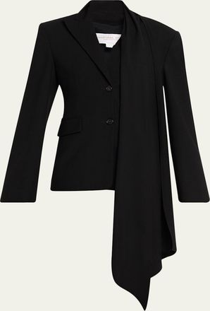 Michael Kors Draped Single-Breasted Blazer