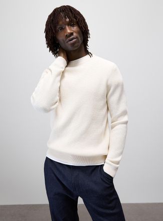 Le 31 Mens Waffle knit sweater