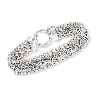 Ross-Simons Byzantine Beaded Bracelet in Sterling Silver