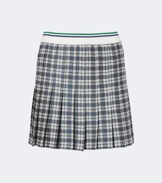 Burberry Minifalda plisada con Burberry Check