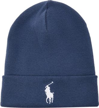 Polo Ralph Lauren Logo-embroidered Cotton Beanie - Blue - One Size