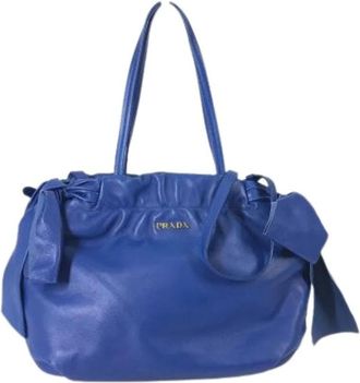 Prada Pre-owned Handbags, female, Blue, Size: ONE SIZE Pre-owned Vintage Handbag